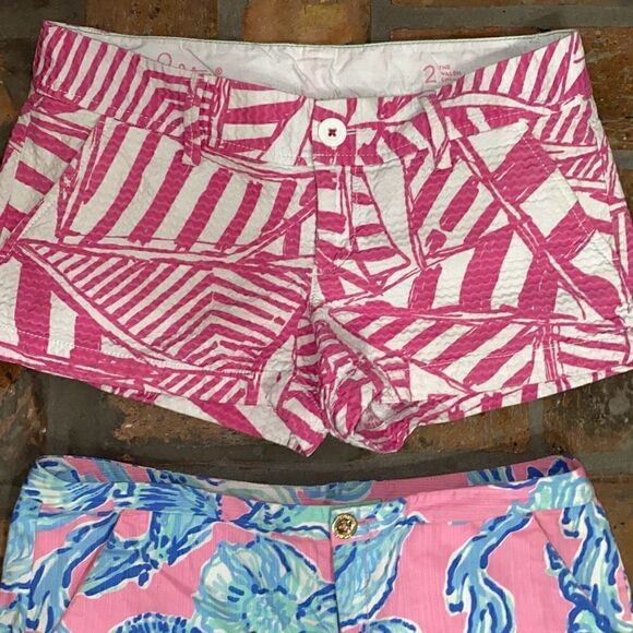 Lilly Pulitzer shorts size 2 lot - Picture 3 of 6